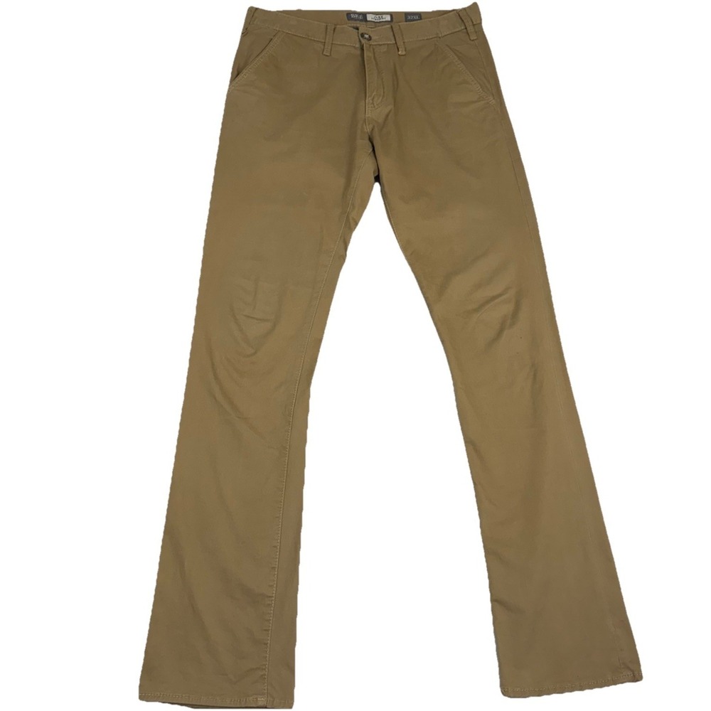 BKE Casuals Jake Straight Pants Mens 32x34 Khaki Tan Chino Cotton Stretch 32XL